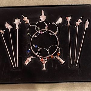 13 Piece Martini Pick and stemware charm set
